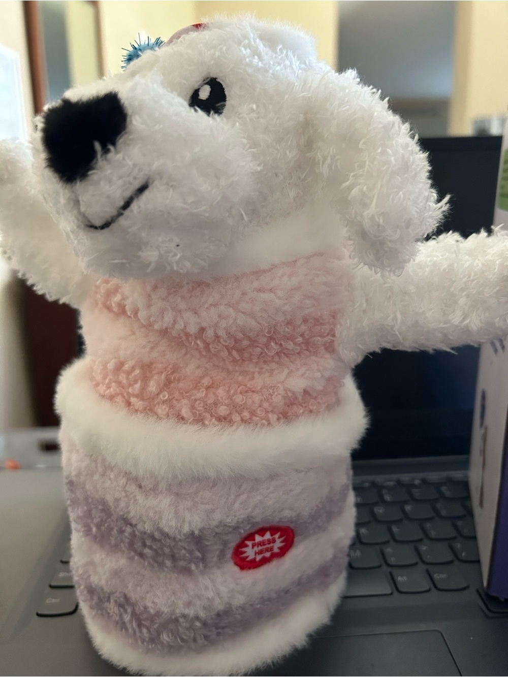 Fuzzwoof Singing & Dancing Birthday Cake Dog Toy - Dancing Teddy - Picture 3 of 6